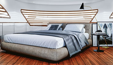 floating apartment with comfortable interior